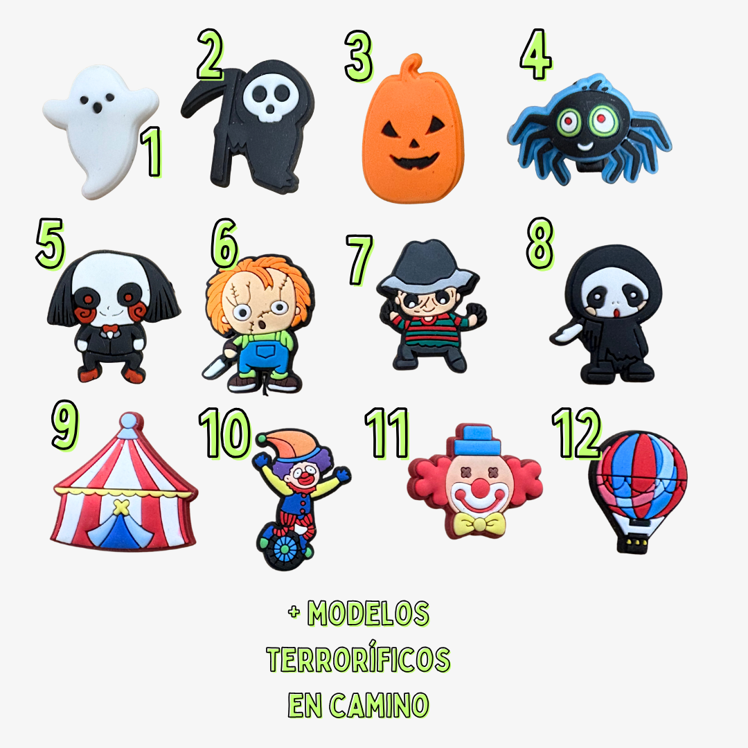Pins para collar antiparasitario – Halloween
