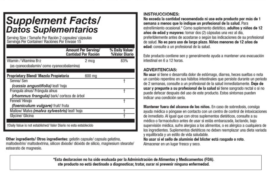 Desintox® Laxante Natural 30 Cápsulas - Imagen 2