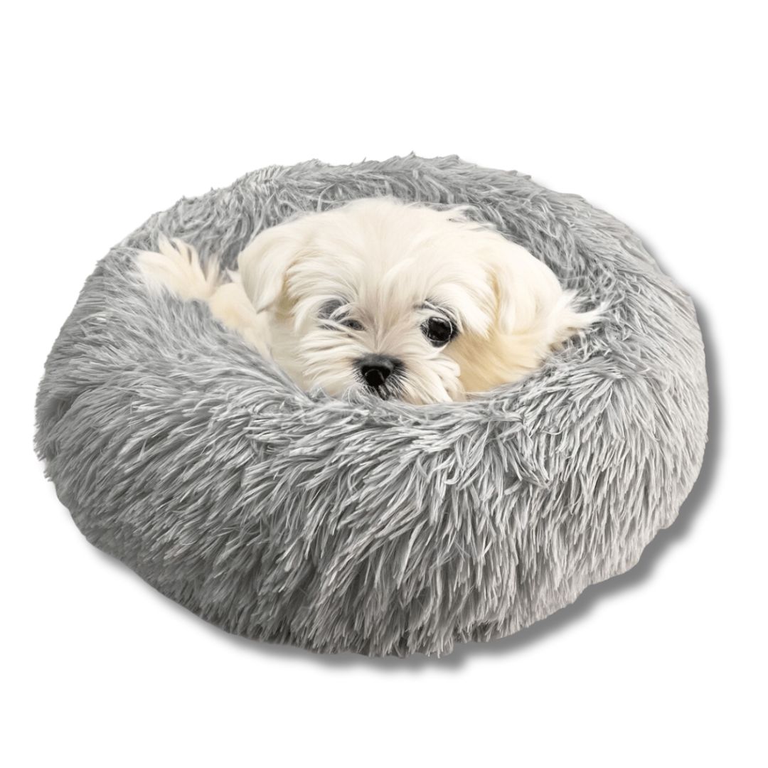 Cama donut antiestrés gris claro