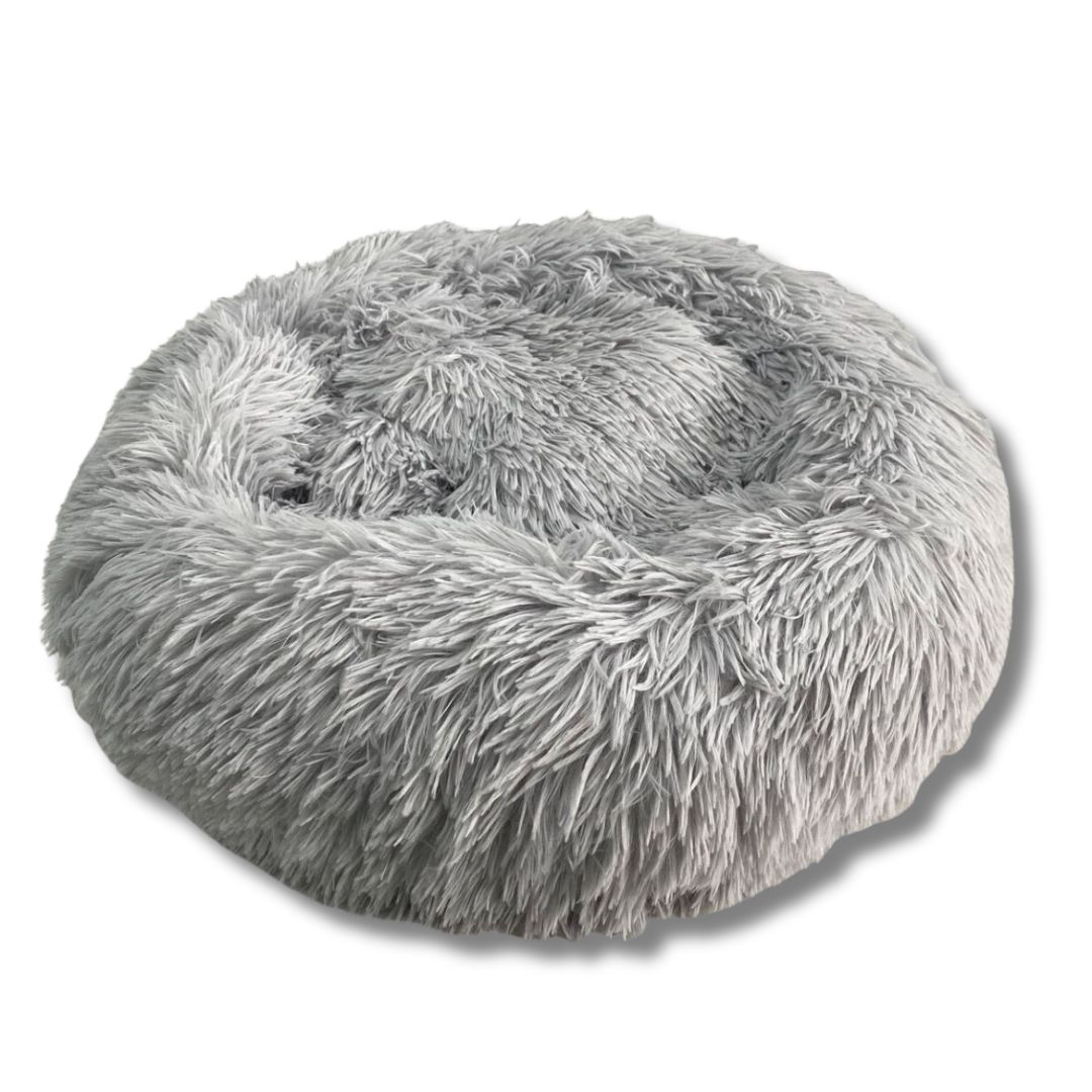 Cama donut antiestrés gris claro - Imagen 2