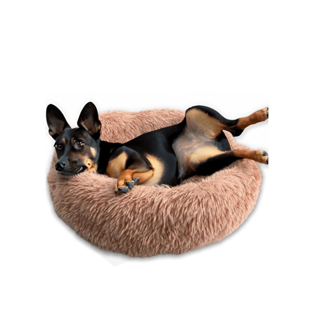 Cama donut antiestrés rosa palo