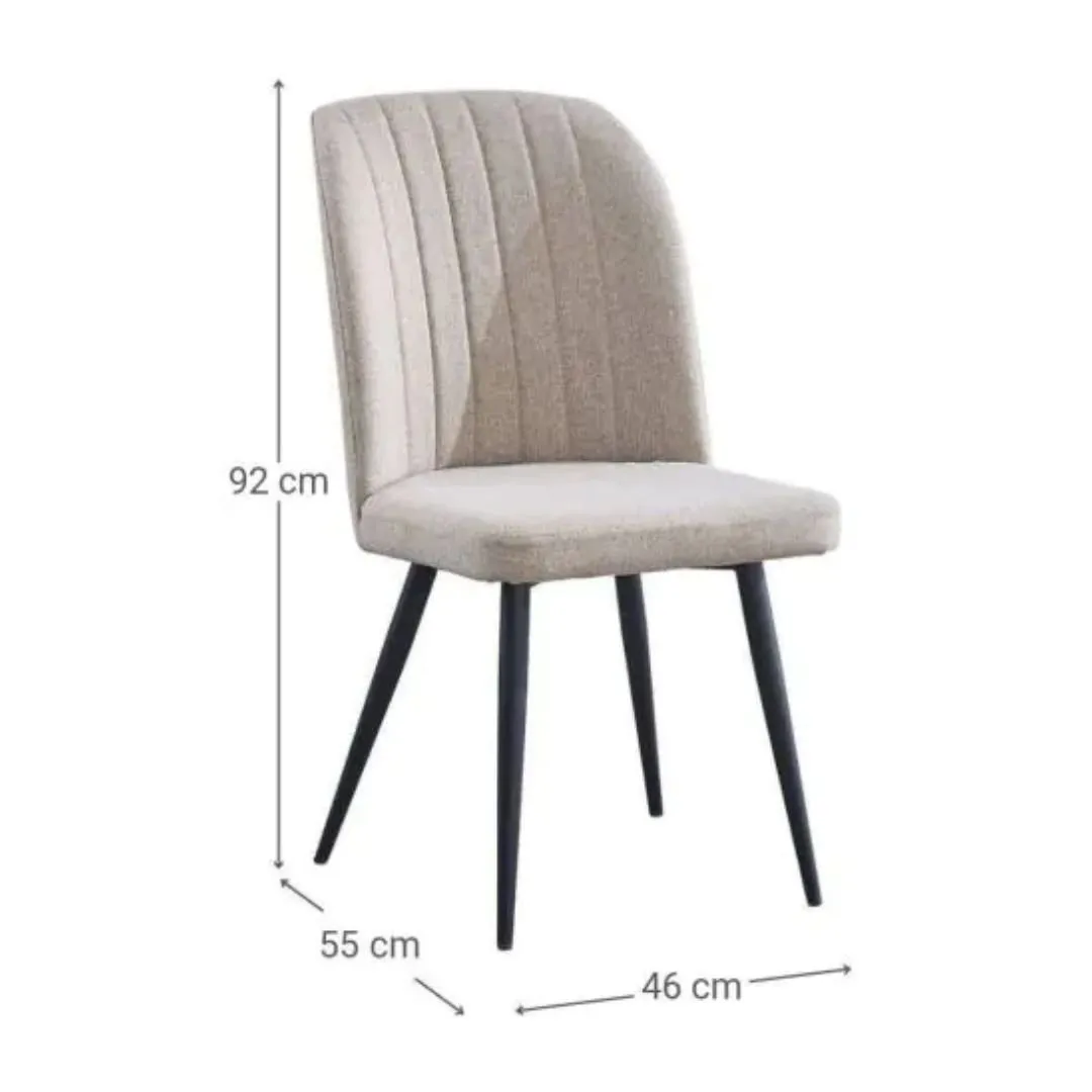 SILLA COMEDOR TAPIZADA TELA (Pack 4 uds) - Imagen 3