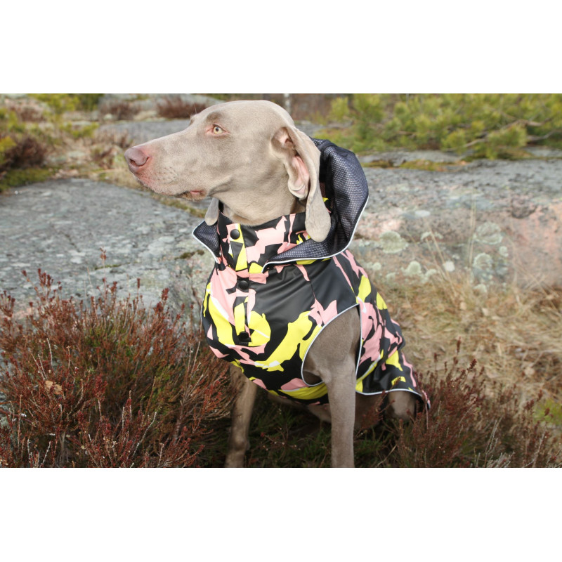 Chubasquero Stream Camo Coral/Amarillo – Rukka - Imagen 3